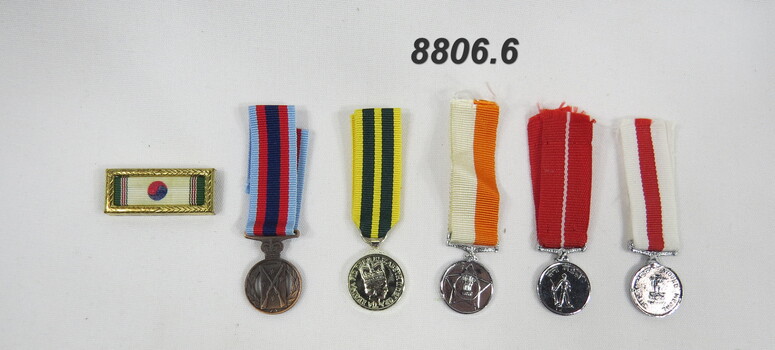 Set of six (6) Miniature Medals.