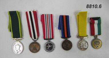 Set of six (6) Miniature Medals.