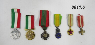 Set of six (6) Miniature medals.