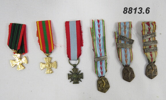Set of six (6) Miniature medals.