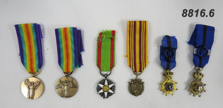 Set of six (6) Miniature medals.