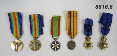 Set of six (6) Miniature medals.