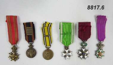 Set of six (6) Miniature medals.