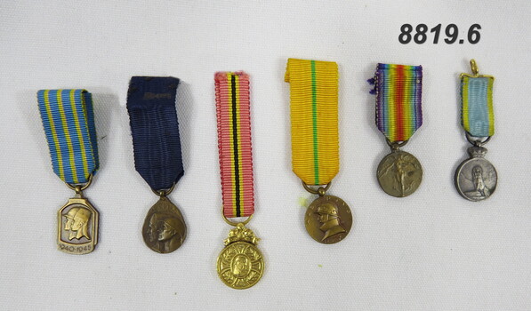 Set of six (6) Miniature Medals.