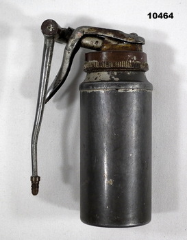 Oil can with pump.