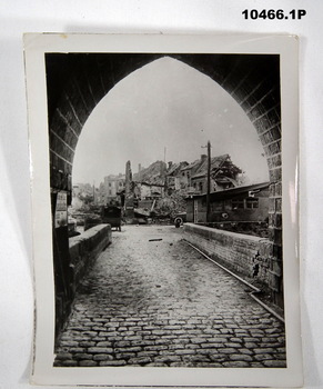 Photographs showing town ruins - WW1 Bomb Damage.