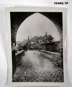 Photographs showing town ruins - WW1 Bomb Damage.