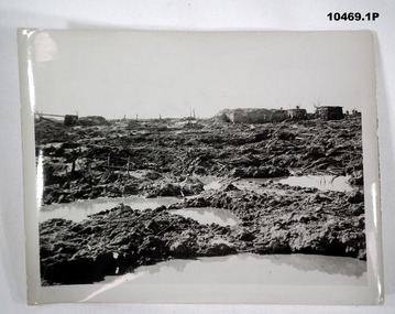 Black and white photographs of WW1 Battlefields.