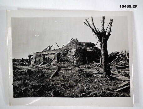 Black and white photographs of WW1 Battlefields.