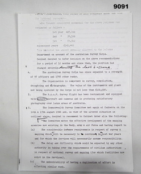 Four pages of A4 typed text