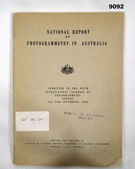 A buff coloured card covered paper report