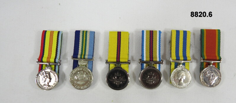Set of six (6) Miniature Medals.