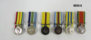 Set of six (6) Miniature Medals.