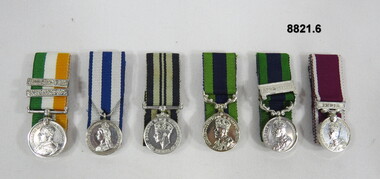 Set of six (6) Miniature Medals.