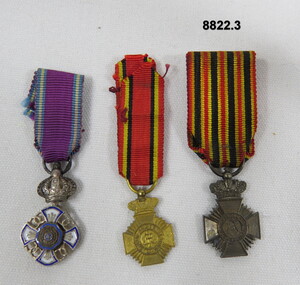 Set of three (3) Miniature medals.