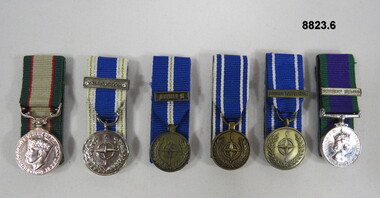 Set of six (6) Miniature Medals.