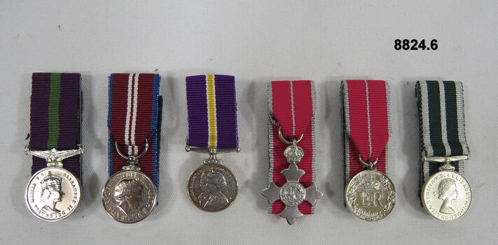 Set of six (6) Miniature Medals.