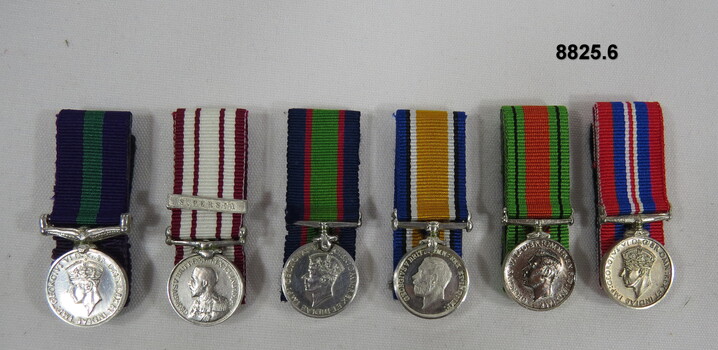 Set of six (6) Miniature Medals.