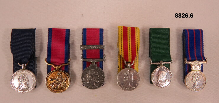 Set of six (6) Miniature Medals.