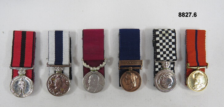 Set of six (6) Miniature Medals.