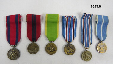 Set of six (6) Miniature Medals.