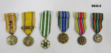Set of six (6) Miniature medals.