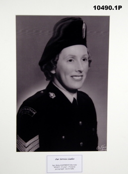 Photograph, black and white, portrait, post WW2.