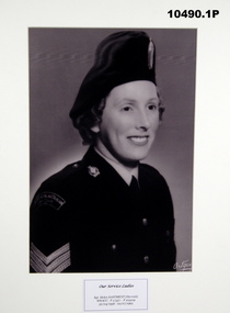 Photograph, black and white, portrait, post WW2.