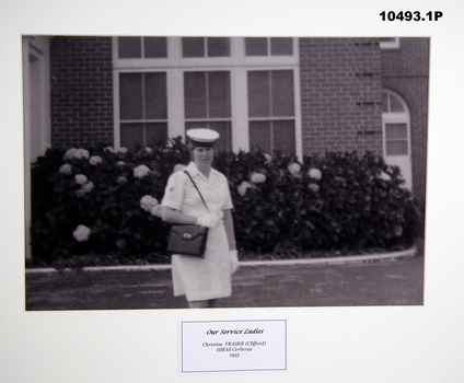 Photographs, black and white, service woman RAN.