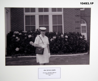 Photographs, black and white, service woman RAN.