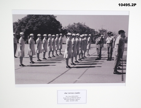 Photographs, black and white, service women.