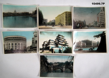 Colour photographs of Tokyo vistas.