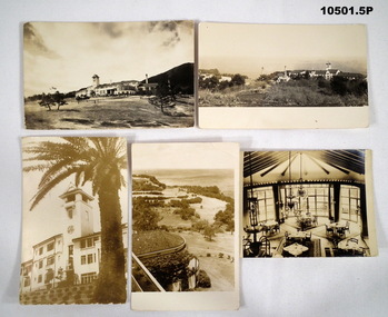 Series of photographic postcards featuring the Kawana Hotel, Izu, Japan.