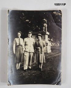 Black and white photograph of three BCOF personnel.
