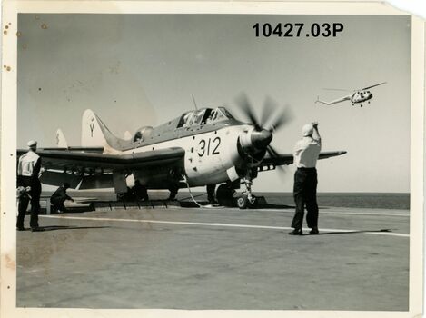 10427.03P Gannett being set up for the catapult