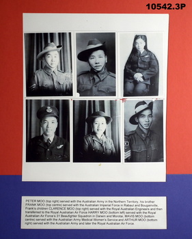 Australian Chinese Servicemen and women portraits, WW2.
