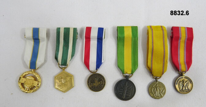 Set of six (6) Miniature Medals.