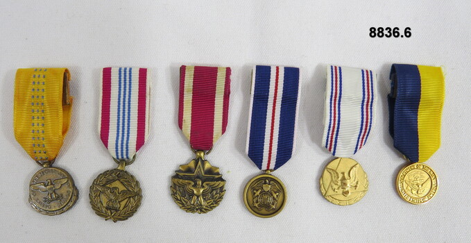 Set of six (6) Miniature Medals.