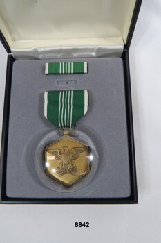 USA Army Presentation box with Commendation Medal inside.
