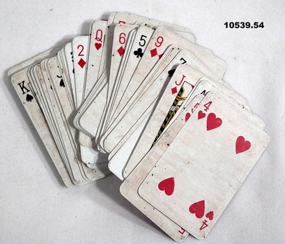 Set of playing cards with oriental style face.
