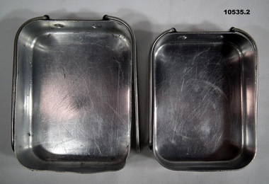 Set of two Aluminium Dixies.