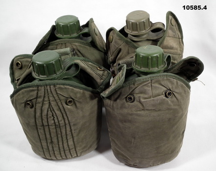 Four sets of water bottles and carriers.