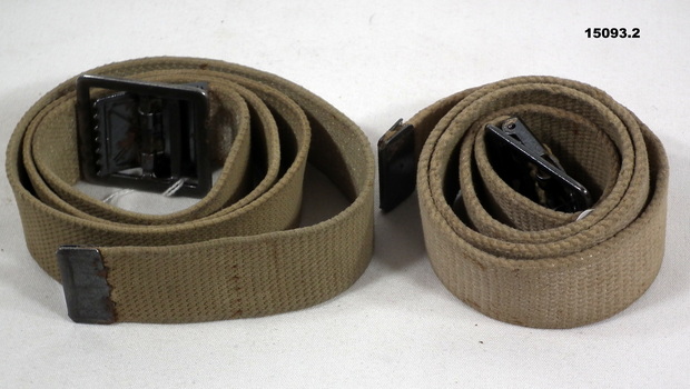 Two pairs of webbing straps.