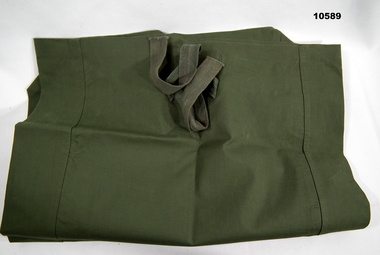 Green water proof bag for water collection.
