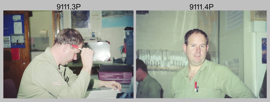 Personnel and Equipment in Lithographic Squadron at the Army Survey Regiment, Fortuna Villa, Bendigo. 1990.