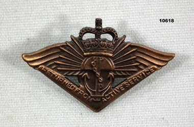 Badge, returned from Active Service.