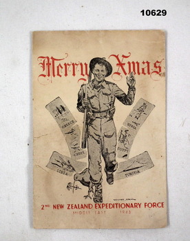 Christmas Card WW2, NZ Expeditionary Forces.
