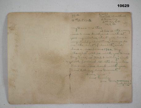 Christmas Card WW2, NZ Expeditionary Forces.