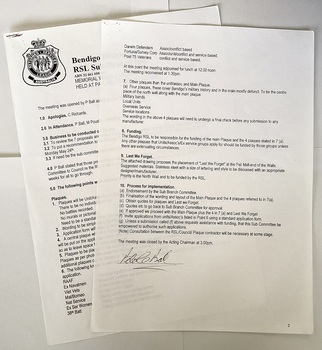 The minutes of the meeting held.