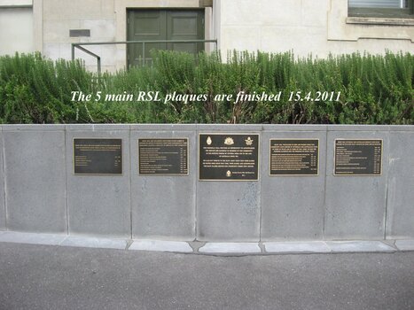 The first 5 main plaques go up